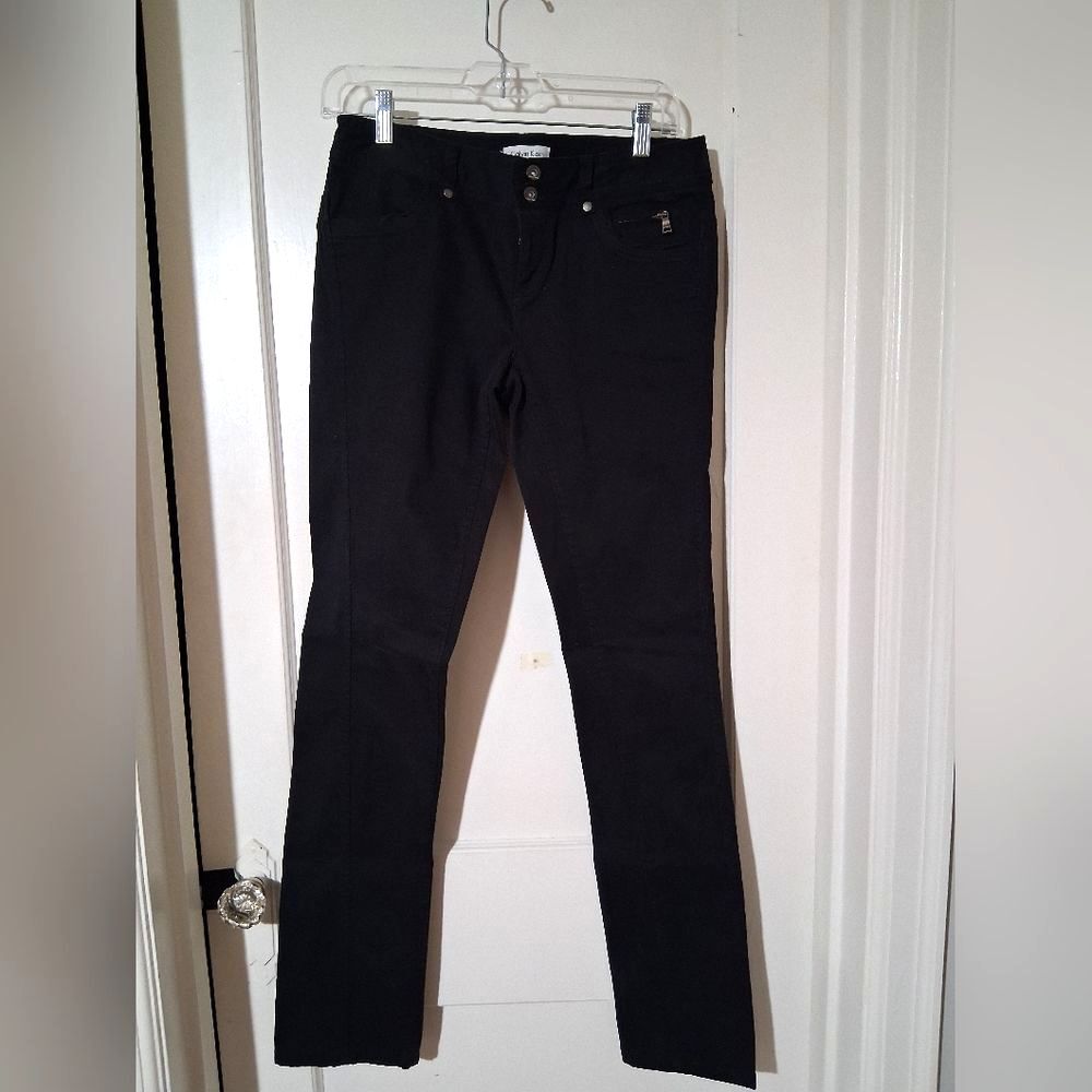 Calvin Klein Women’s Black Zip-Detail Jeans Size 2 Business Casual Workwear Chic - Picture 3 of 10
